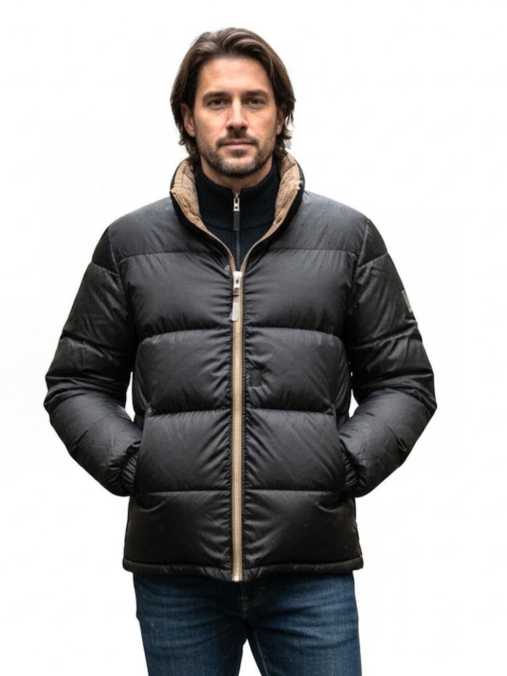 BURBERRY Vintage Check Reversible Puffer Jacket, Men's Size X-Large
